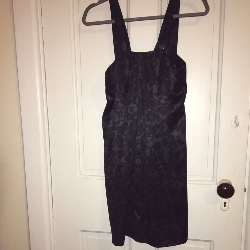 Black printed Silk Dress